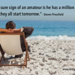 The sure sign of an amateur